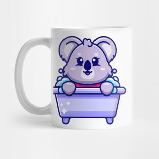 Cute koala in a bathtub cartoon character Mug